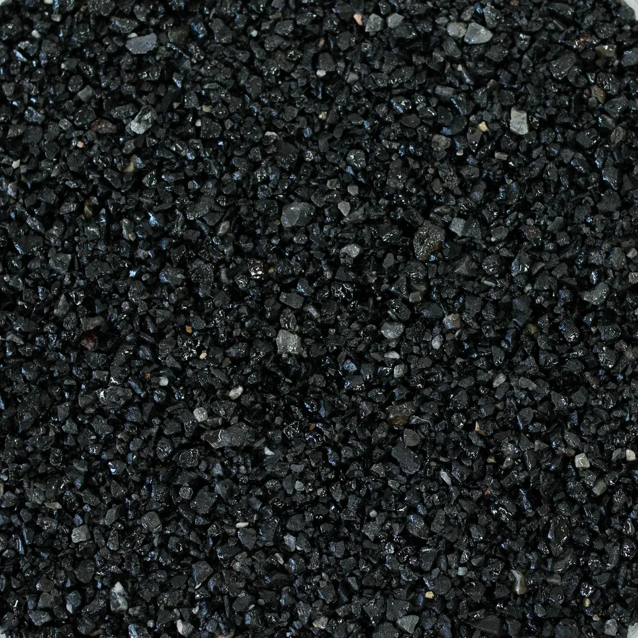 Muestra de árido para stone carpet, acabado Ángel: Negro
